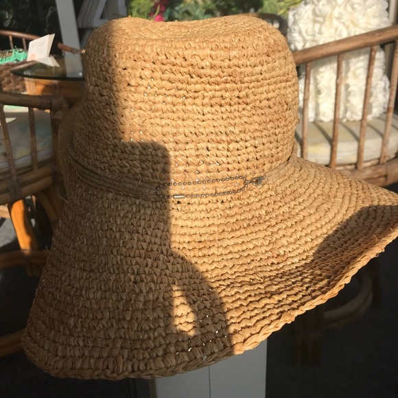 Peter Grimm Straw Hat Women's Floppy Round Vacation Beach Summer BOHO style - Picture 4 of 16